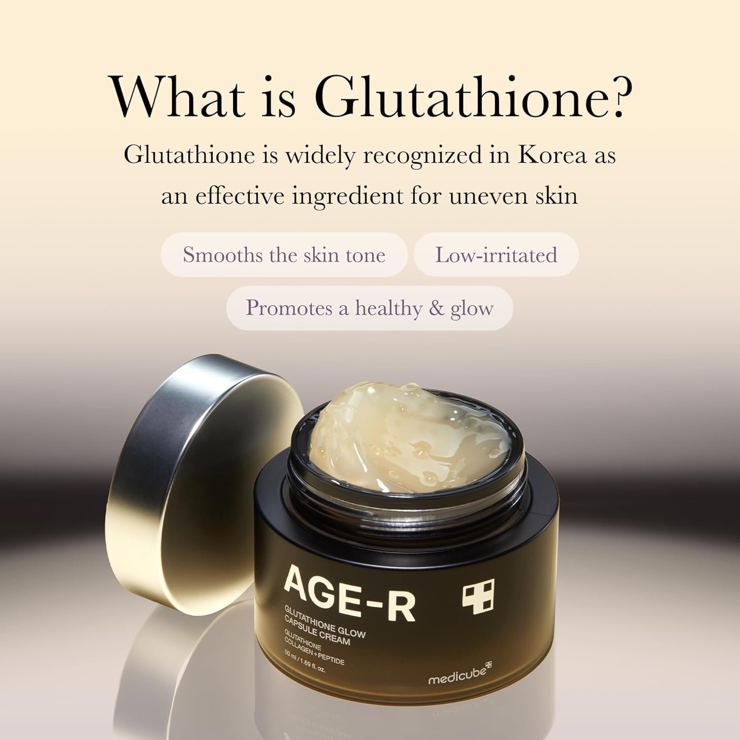 medicube AGE-R GグローCクリーム Medicube Age-r Glutathione Glow Capsule Facial Cream 50ml