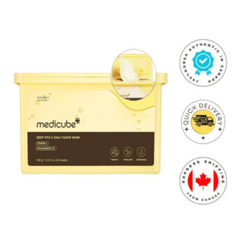 Medicube Deep Vita C Daily Quick 30 Sheet Masks - Vegan Certified, Quick Dispenser, Triple Vitamin Complex For Radiance And Hydration - Korean Face Masks (30 Pcs)