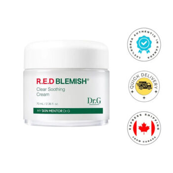 Dr.G  Red Blemish Clear Soothing Cream, Moisturizing Recovery Cream For Sensitive Acne-prone Skin 70ml