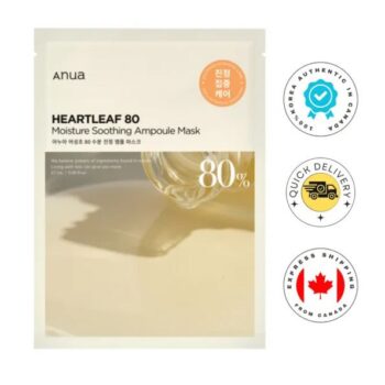 ANUA HEARTLEAF 80 MOISTURE SOOTHING AMPOULE MASK 27ml