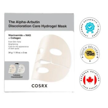 COSRX The Alpha-Arbutin Discoloration Care Hydrogel Mask Set 3Pcs