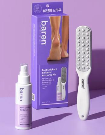 BAREN (Renew) Callus Remover Kit for Feet: Foot File & Peeling Foot Spray