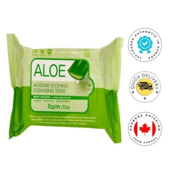 Farm Stay Aloe Moisture Soothing Cleansing Tissue 30pcs